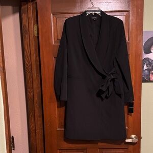 Tahari ASL Classic Black Coat Dress size 12